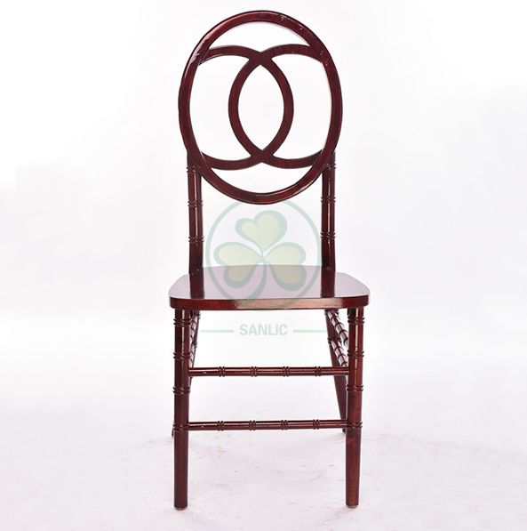 Mahogany Wooden Phoenix Chanel Back Chair for Weddings and Parties SL-W1852MWPC