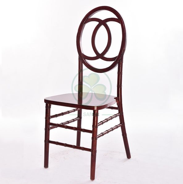 Mahogany Wooden Phoenix Chanel Back Chair for Weddings and Parties SL-W1852MWPC