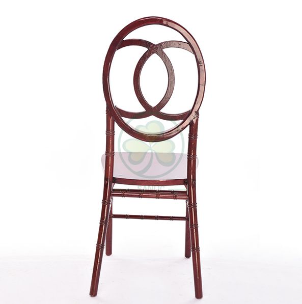 Mahogany Wooden Phoenix Chanel Back Chair for Weddings and Parties SL-W1852MWPC