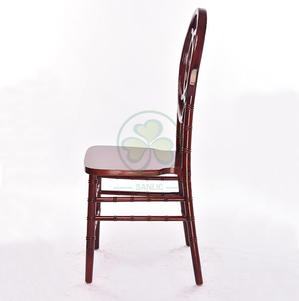 Mahogany Wooden Phoenix Chanel Back Chair for Weddings and Parties SL-W1852MWPC