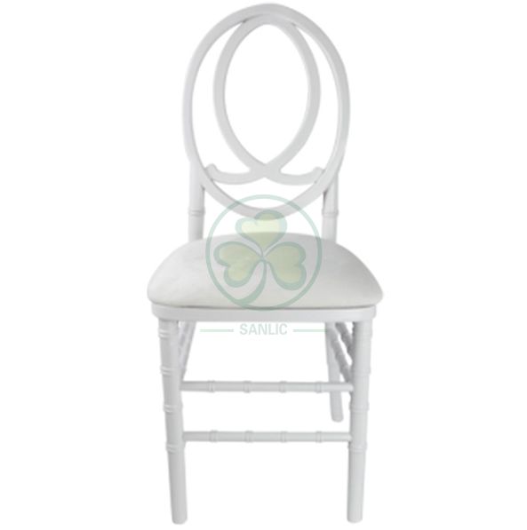 Factory Wholesale White Wooden Phoenix Chair Fish Back for Weddings Parties and Events SL-W1848WPFB