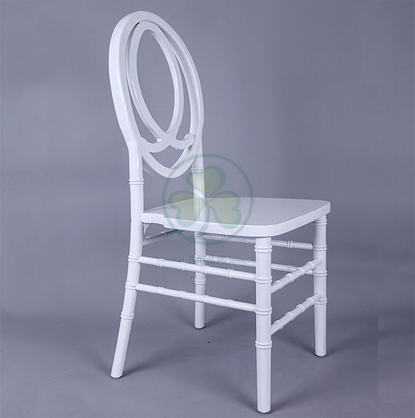 Factory Wholesale White Wooden Phoenix Chair Fish Back for Weddings Parties and Events SL-W1848WPFB