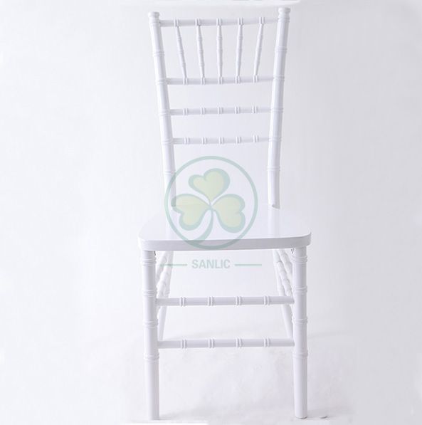 High Quality White Wooden Chiavari Chair for Sale for Outdoor or Indoor Weddings or Events US Style SL-W1858WWCC