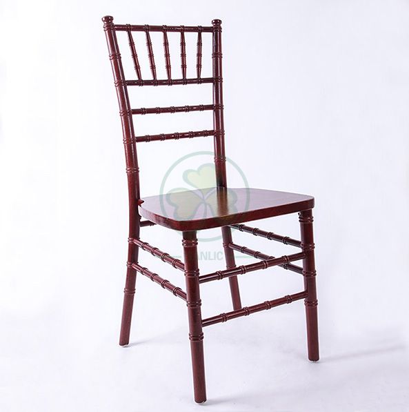 Factory Price US Style Mahogany Wooden Chiavari Chair for Indoor or Outdoor Wedding Banquets SL-W1860