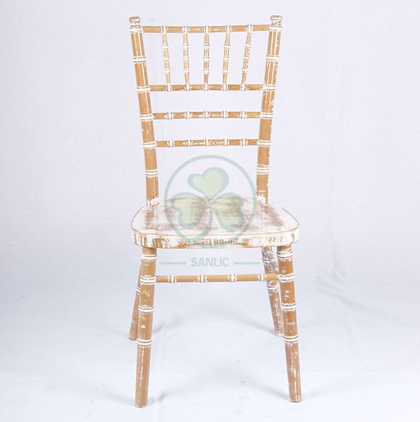 Bespoke Limewash UK Style Wooden Chiavari Chair for Indoor or Outdoor Parties or Events SL-W1863BKCC