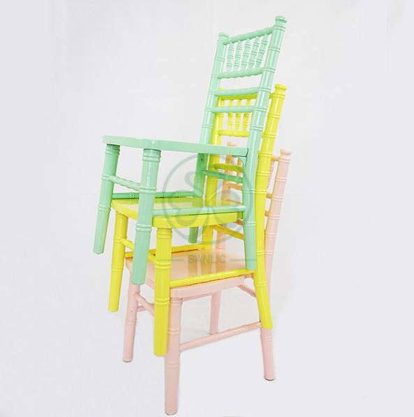 Wholesale Colorful Wooden Kids Chiavari Chair SL-W1868CWKC