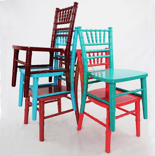 Wholesale Colorful Wooden Kids Chiavari Chair SL-W1868CWKC