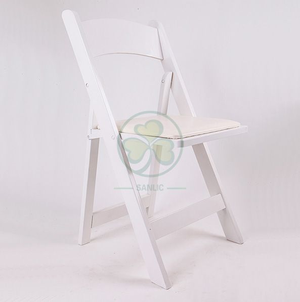 High Quality Wholesale White Foldable Wooden Chairs for Outdoor or Indoor Weddings Parties and Any Events SL-W1870WWFC