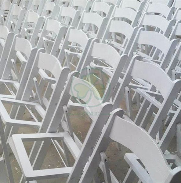High Quality Wholesale White Foldable Wooden Chairs for Outdoor or Indoor Weddings Parties and Any Events SL-W1870WWFC