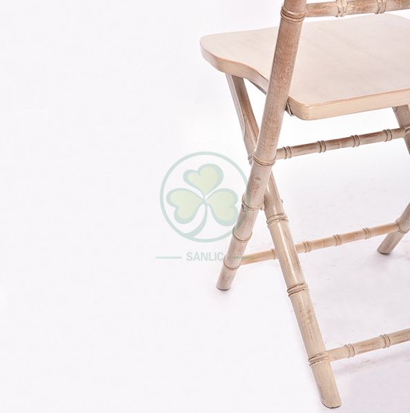 Limewash Wooden Foldable Chiavari Chair for Beach Celebrations or Weddings SL-W1875WFCC