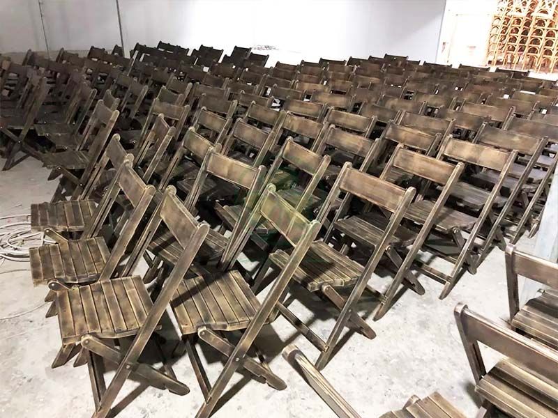 1942 Antique Wooden Folding Chair Beechwood Vintage Folding Chairs for Weddings Graduations or Funerals SL-W1878AVFC