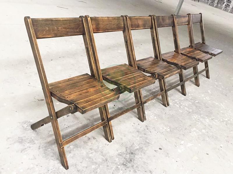 1942 Antique Wooden Folding Chair Beechwood Vintage Folding Chairs for Weddings Graduations or Funerals SL-W1878AVFC