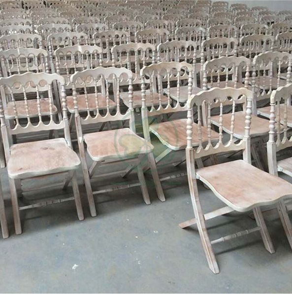 Factory Price Wooden Foldable Napoleon Chair for Event and Wedding Planner SL-W1882WFNC