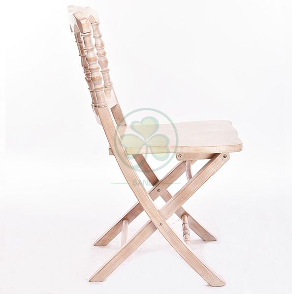 Factory Price Wooden Foldable Napoleon Chair for Event and Wedding Planner SL-W1882WFNC