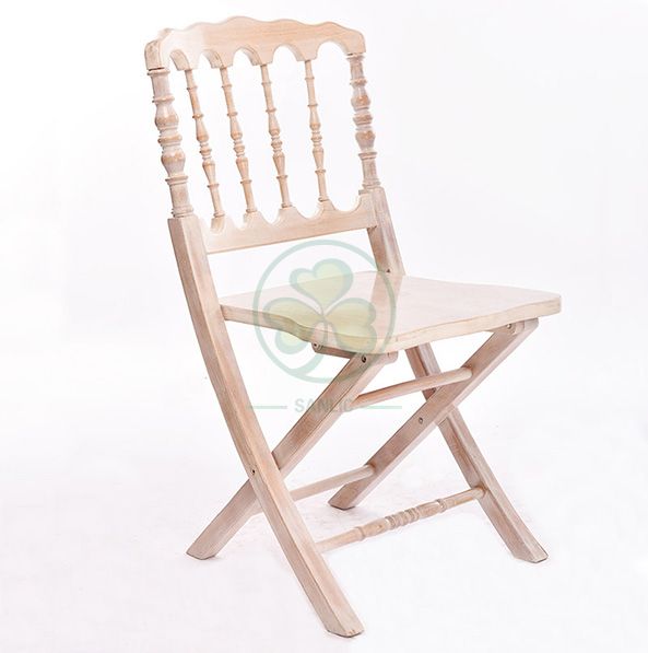 Factory Price Wooden Foldable Napoleon Chair for Event and Wedding Planner SL-W1882WFNC