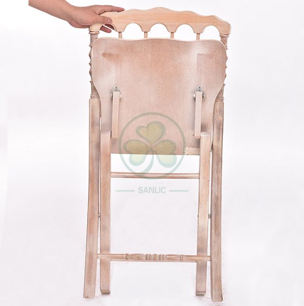 Factory Price Wooden Foldable Napoleon Chair for Event and Wedding Planner SL-W1882WFNC