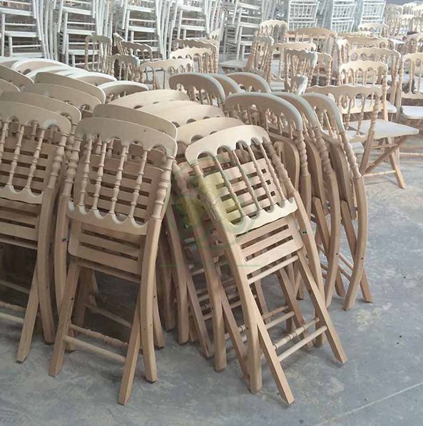 Limewash Wooden Folding Chateau Chair for Outdoor Events or Parties SL-W1885WFCC