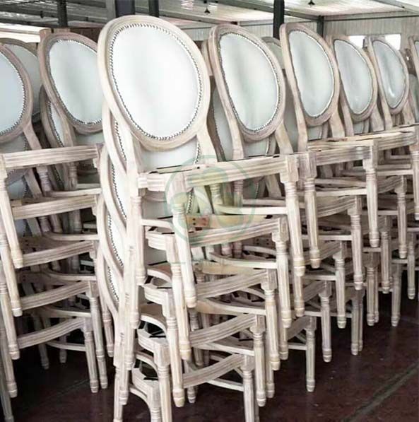 Most Popular French Style Wooden Louis Dining Chair with Fabric Seat and Back for Hotels Resturants and Indoor or Outdoor Weddings Events SL-W1895WLCF