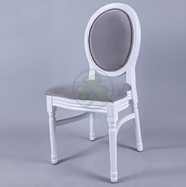 Most Popular French Style Wooden Louis Dining Chair with Fabric Seat and Back for Hotels Resturants and Indoor or Outdoor Weddings Events SL-W1895WLCF