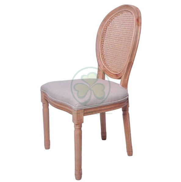 Most Popular French Style Wooden Louis Dining Chair with Fabric Seat and Back for Hotels Resturants and Indoor or Outdoor Weddings Events SL-W1895WLCF