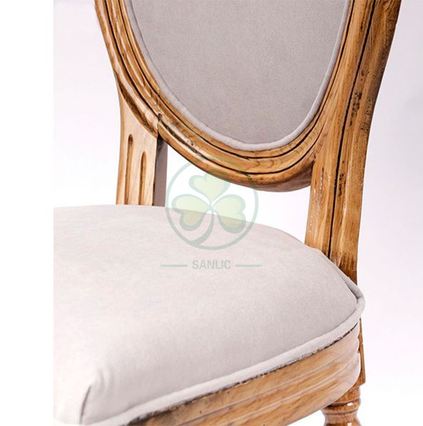 Most Popular French Style Wooden Louis Dining Chair with Fabric Seat and Back for Hotels Resturants and Indoor or Outdoor Weddings Events SL-W1895WLCF