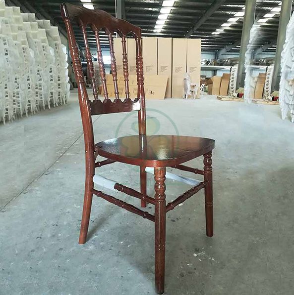 Customized Darkwood Wooden Napoleon Chair for Weddings and Events SL-W1903CWNC