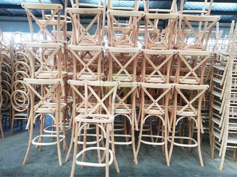 Factory Wholesale Wooden Crossback Barstools for Various Outdoor Events  SL-W1914WCBB