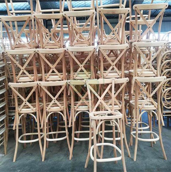 Factory Wholesale Wooden Crossback Barstools for Various Outdoor Events  SL-W1914WCBB