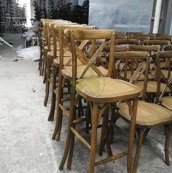 Factory Wholesale Wooden Crossback Barstools for Various Outdoor Events  SL-W1914WCBB
