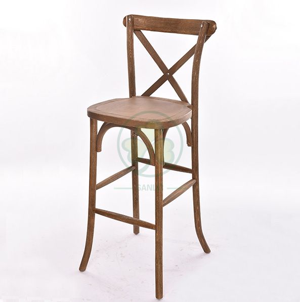 Factory Wholesale Wooden Crossback Barstools for Various Outdoor Events  SL-W1914WCBB