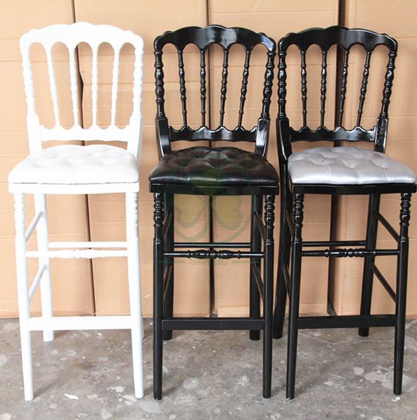 Popular Wooden Napoleon III Bar Stools for Various Events or Parties SL-W1917WNBS