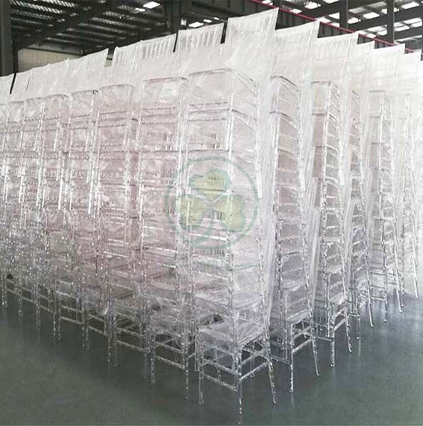 Modern Transparent Polycarbonate Resin Chiavari Chair for Indoor or Outdoor Events and Weddings SL-R1954TRCC