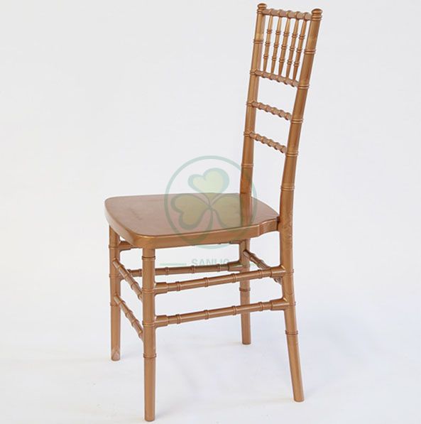 Hot Selling Strong Gold Plastic Chiavari Chair for Various Events Parties and Weddings SL-R1956GPCC