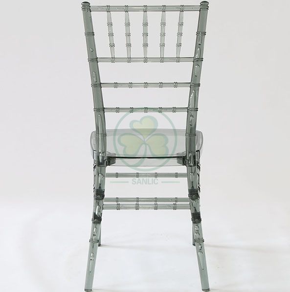 Factory Price Transparent Smoky Gray Resin Chiavari Chair for Various Social Events SL-R1963SRCC