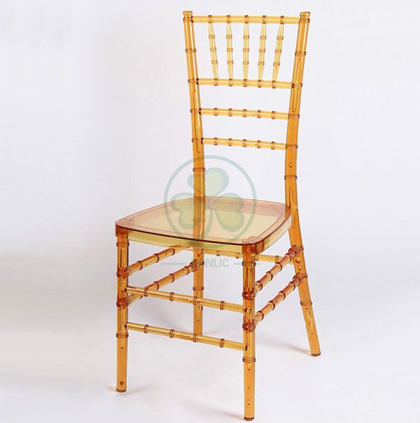 Wholesale Transparent Amber Resin Tiffany Chair for Weddings and Catering Services SL-R1964