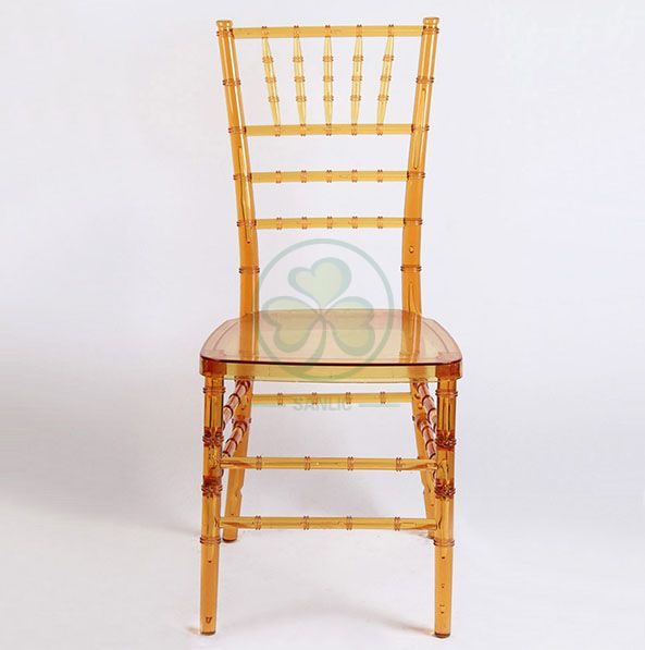 Wholesale Transparent Amber Resin Tiffany Chair for Weddings and Catering Services SL-R1964