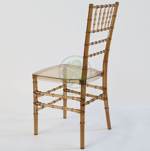 Elegant Transparent Tawny Plastic Chiavari Chair for Different Events Occasions SL-R1968TPCC