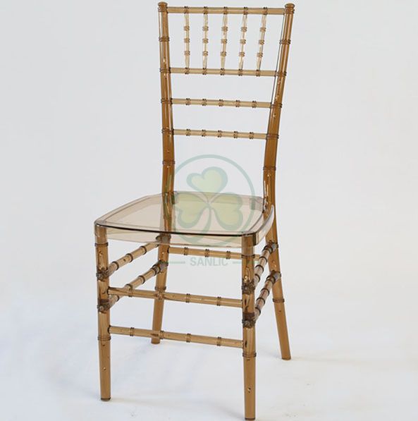 Elegant Transparent Tawny Plastic Chiavari Chair for Different Events Occasions SL-R1968TPCC