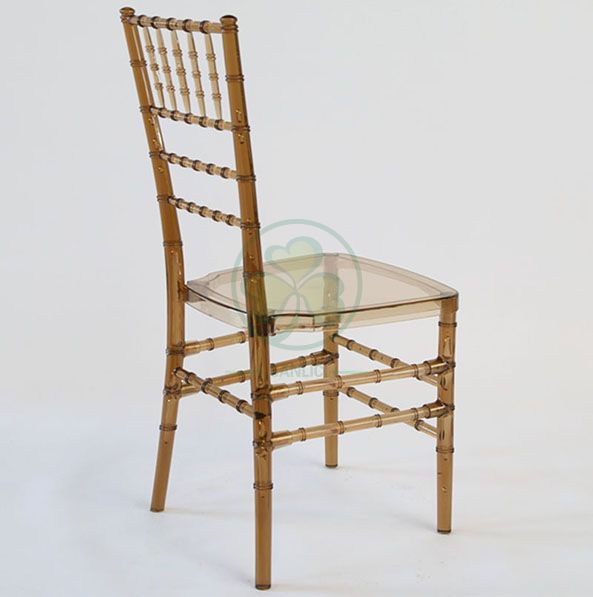 Elegant Transparent Tawny Plastic Chiavari Chair for Different Events Occasions SL-R1968TPCC