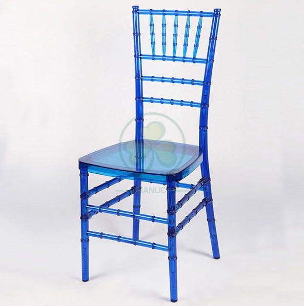 Beautiful Transparent Blue Resin Chiavari Chair for Banquets Events and Weddings SL-R1970TBCC