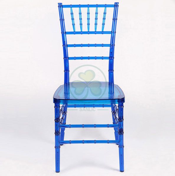 Beautiful Transparent Blue Resin Chiavari Chair for Banquets Events and Weddings SL-R1970TBCC