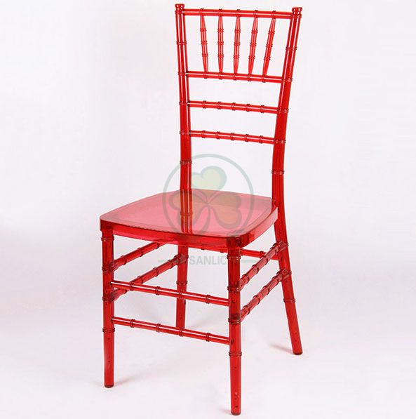Hot Sale Crystal Red Resin Chiavari Chair for Weddings Banquets and Events  SL-R1971CRTC