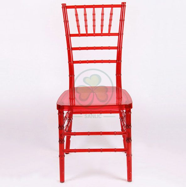 Hot Sale Crystal Red Resin Chiavari Chair for Weddings Banquets and Events  SL-R1971CRTC