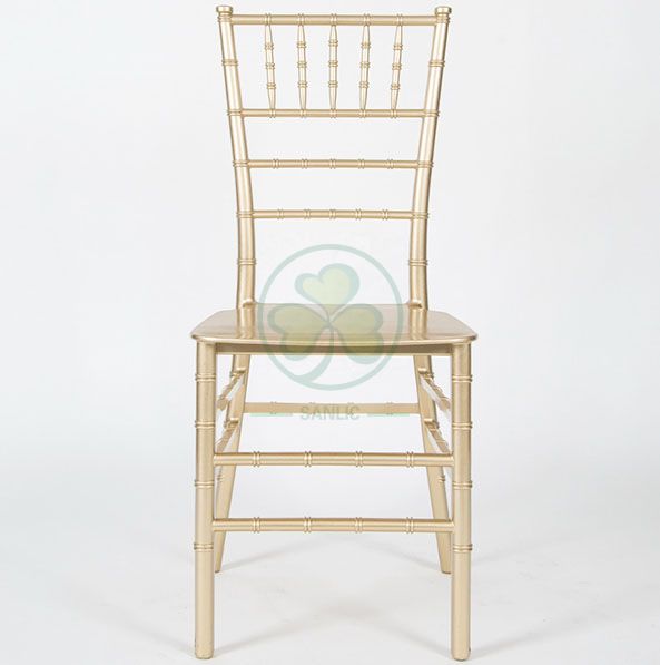 Factory Wholesale Gold Resin Monoblock Chiavari Chair for Hotels Banquets and Wedding Rentals SL-R1978GRMC