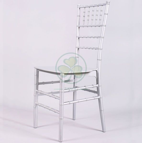 High Quality Silver Resin Monoblock Chiavari Chair for Indoor or Outdoor Social Events SL-R1980SMRC