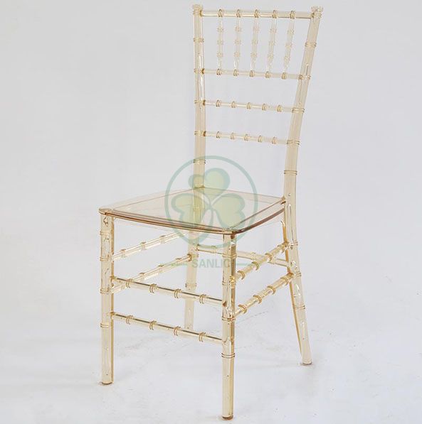 Hot Sale Wedding Resin Monoblock Tiffany Chair Crystal Amber SL-R1981RMTC