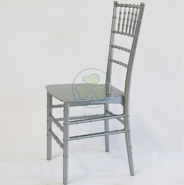 Best Popular Silver Gray Monoblock Resin Chiavari Chair SL-R1982GMRC