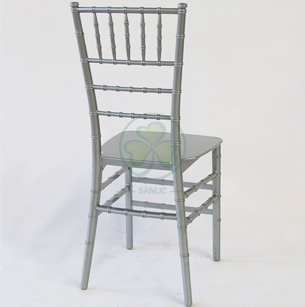 Best Popular Silver Gray Monoblock Resin Chiavari Chair SL-R1982GMRC