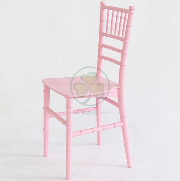 Strong Stackable Pink Monoblock Kids Resin Chiavari Chair for Birthday Parties SL-R1986