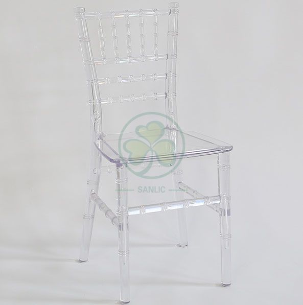 Wholesale Price Monoblock Kids Crystal Ice Resin Chiavari Chair for Childs Events and Parties SL-R1987